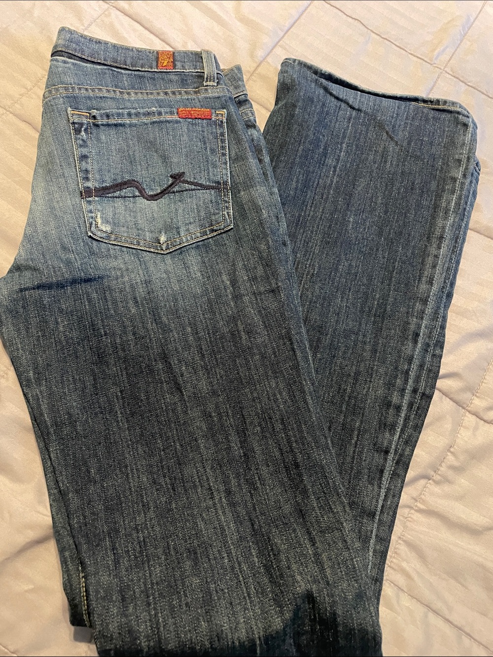 7 For All Mankind Women’s Boot Cut Jeans - Medium Blue